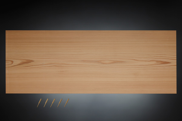 腰板セット 赤杉杢目一枚板反り、割れ防止加工済